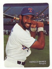 1990 Mother's Cookies Texas Rangers HAROLD BAINES #6
