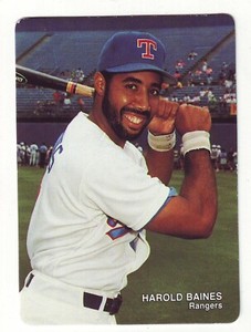 1990 Mother's Cookies Texas Rangers HAROLD BAINES #6