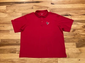 Houston Texans Polo Golf Shirt Adult Mens 2XL Football NFL Red Logo Embroidered - Picture 1 of 12