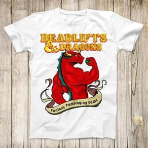 Maglietta Workout Gain Deadlifts DnD Dungeons Dragons 3279 - Foto 1 di 2