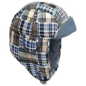 MAD BOMBER UNISEX MADRAS PLAID AVIATOR GREEN MEDIUM NWT $29 LIST - Picture 1 of 7