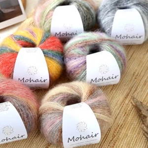 25g Schal Häkelgarn Mohair Kaschmir DIY Hand Weiches Strickgarn Wolle - Picture 1 of 30