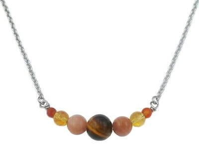 Collar Litha - Colgante de piedras preciosas del solsticio de verano - Regalo bruja, pagana, Wicca Foto 1 de 4