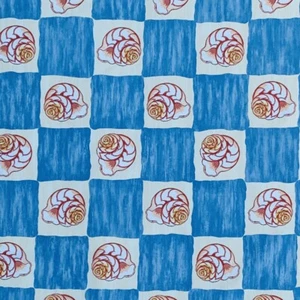 Sea Shells Ocean Nautical Beach Upholstery Fabric Drapery Pillow Crafts 55" Wide - Picture 1 of 5