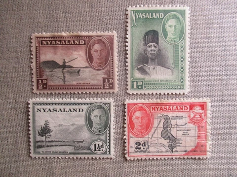Nyasaland, Scott#68-71, used Cover
