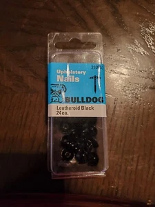 Bulldog Black Leatheroid Upholstery Nails You Pick - Picture 1 of 11