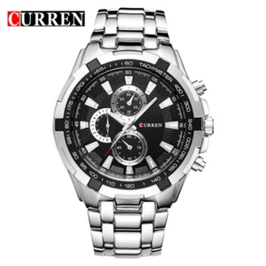 CURREN Quartz Watch Fashion Steel Men Analog Watches Business Male Wristwatches - Picture 1 of 18