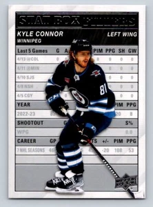 2023-24 Upper Deck #SB-8 Stat Box Fillers Kyle Connor - Picture 1 of 2