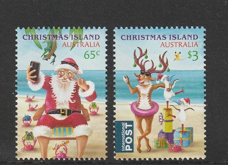 Isla de Navidad 2024: Conjunto de diseño de Navidad - Estampillas. Como nuevo nunca montado. Foto 1 de 1