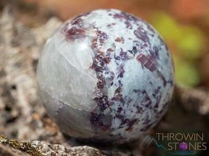 LEPIDOLITE, TOURMALINE Sphere - Crystal Ball, Unique Gift, Home Decor, 39816 - Picture 1 of 10