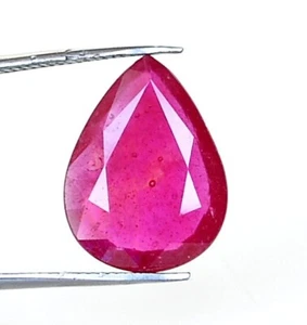4.45 Cts Natural Ruby Pear Flatish Cut 14.50x11 mm Reddish Loose Gemstone GF - Picture 1 of 8