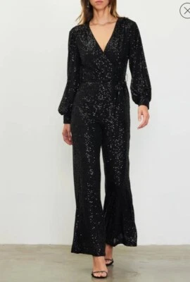 Mono Skies Are Azul Mujer Talla XS Negro Lentejuelas Manga Larga Nuevo con Etiquetas Foto 1 de 4