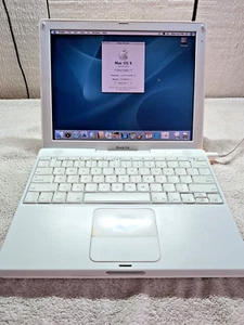 PROBADO Apple iBook a1054 G4 12" Laptop 1.2 GHz PowerPC 256MB RAM 45GB HDD FUNCIONA - Imagen 1 de 17