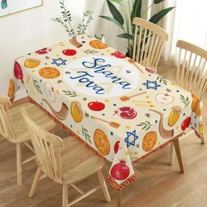 Shana Tova Tablecloth Rosh Hashanah Jewish New Year Holiday Party Decoration ... - Picture 1 of 5