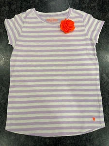Tshirt rayé fille J Crew Crewcuts avec fleur - Taille 10 - Photo 1/4