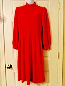 Pedestal Originals Secretary Drop Waist Dress Turtleneck Size 8 Union Made USA - Picture 1 of 7