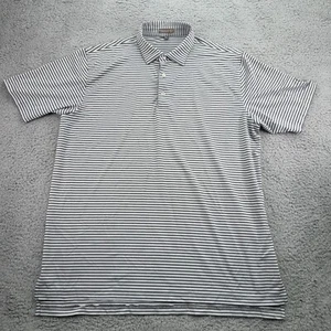Peter Millar Summer Comfort Polo Shirt Mens Extra Large Gray Striped BHCC Golf - Picture 1 of 7