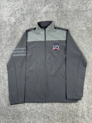 Washington Capitals Jacket Mens Medium Gray Adidas Gray Future Caps Full Zip - Image 1 of 4