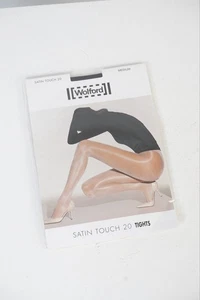 Wolford Satin Touch 20 Tights – Sheer Shiny Pantyhose, Medium, Anthracite - Picture 1 of 3