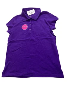 New Children’s Place Purple Short Sleeve Stretch Polo Size M 7/8 School Uniform - Picture 1 of 4