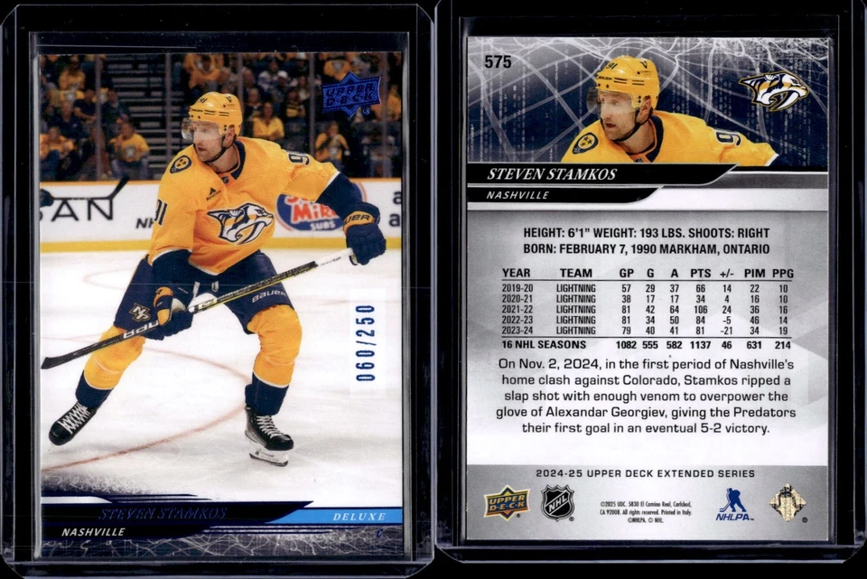 2024-25 Upper Deck Extended Deluxe #575 Steven Stamkos /250 - Image 1 of 1