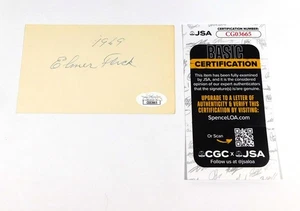 Tarjeta de índice firmada por Elmer Flick 1969 3 x 5 JSA automática - Imagen 1 de 2