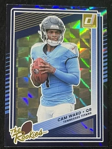 2025 Panini Donruss The Rookies Color Match Blue Prizm Cam Ward #1 RC Titans - Bild 1 von 2
