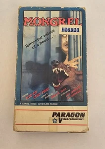 1984 Mongrel VHS Paragon Video Rare Horror Cult 1980s Scary Movie Not Rated - Picture 1 of 7