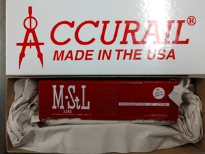 Accurail H0 3560 40' AAR Single Door Steel Boxcar Minneapolis & St. Louis (Red) - Picture 1 of 4