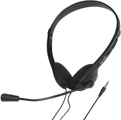 Headset PC Stereo 3,5mm Klinke Kopfhörer mit Mikrofon Video Chat Laptop Computer - Bild 1 von 4