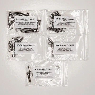 HONDA CB 600 F HORNET 2007-2014 kit viti brugola inox motore completo CB600 Foto 1 de 2