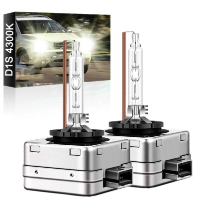 2X D1S D1C 4300K Warm White HID Replacement Xenon Headlight Light Bulbs Lamps - Image 1 of 4