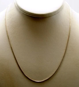STERLINGSILBER SCHIMMERNDE BOX KETTE VERBUNDEN HALSKETTE 18,25" #F155 - Bild 1 von 3