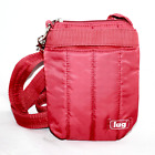 LUG Hopper Mini Red Quilted Crossbody Bag Smartphone