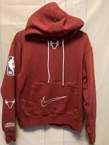 Chicago Bulls Nike City Edition Zip Pocket Hoodie Sweatshirt Herren M 22x24 rot sehr guter Zustand - Bild 1 von 10