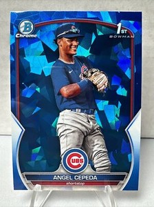 2023 Bowman Chrome Sapphire Angel Cepeda 1st