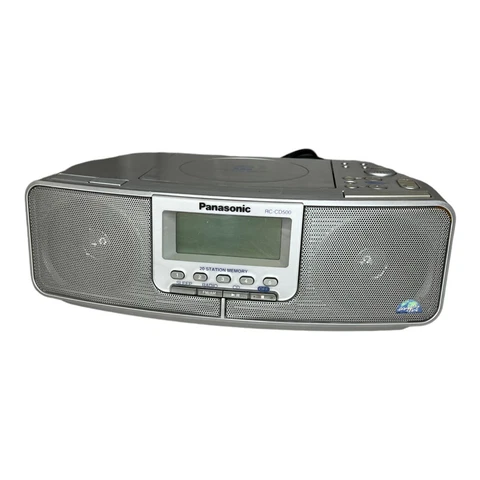 PANASONIC RC-CD500 CD/AM/FM Dual Alarm Clock Radio w/XBS. TESTED WORKS Cover