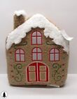 Kirklands Gingerbread House Shaped Christmas Pillow Winter Seasonal Holiday