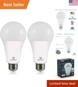 Energy-Efficient 3-Way LED Light Bulb - Long-Lasting - Soft White - 2-Pack - Picture 1 of 9
