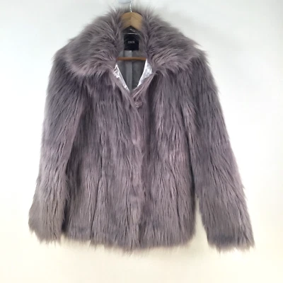 Asos Mujer Imitación Piel Chaqueta Talla 8 Gris Manga Larga Cuello 113574 Foto 1 de 4