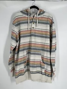 O'NEILL pullover uomo in spugna con cappuccio righe multicolore taglia XXL tasche - Foto 1 di 13