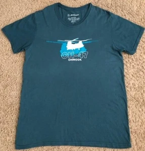 Boeing CH-47 Chinook Helicopter Men's 100% Cotton T-Shirt Size Large - Picture 1 of 4