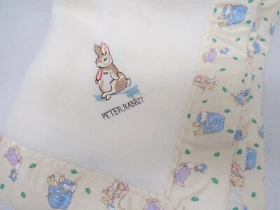 复古 Peter Rabbit 婴儿毯丙烯酸刺绣 Quiltex — 第 1/4 张图片