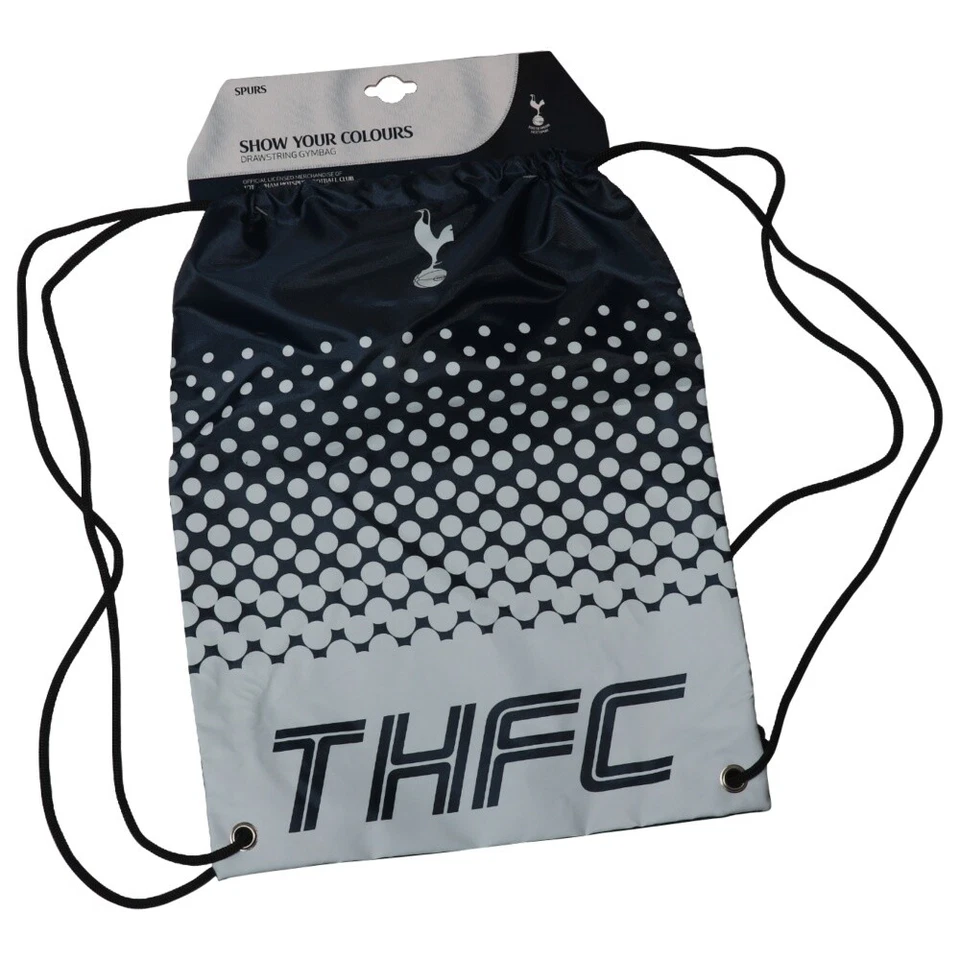 Tottenham Hotspur FC Turnbeutel schwarz-weiß Gym Bag Sportbeutel Rucksack - Bild 1 von 1