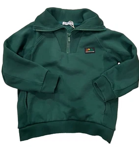 NWOT Boys Mayoral Green Mock Neck 1/4 Zip Pullover Sweatshirt Size 5 - Picture 1 of 8