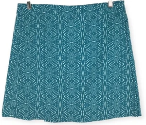 RIP Skirt Hawaii Size Large Adjustable hook & Loop Closure Teal Blue White Print - Picture 1 of 12