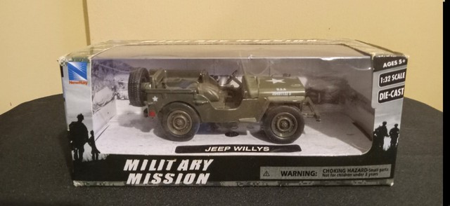 New Ray NMMM 1941 Military Jeep Willys & Chevy Flatbed SS61050A w/COA NIB