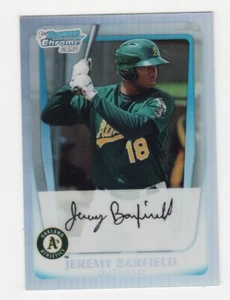 2011 BOWMAN CHROME PROSPECT REFRACTOR 388/799 JEREMY BARFIELD OAKLAND ATHLETICS - Picture 1 of 2