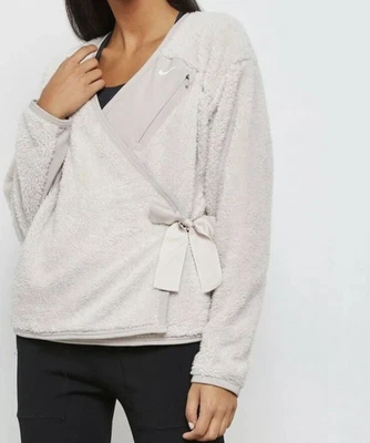 NIKE Sherpa Felpa Manga Larga Envolvente Arco Sudadera Chaqueta y2k 929839 008 Arena S Foto 1 de 4