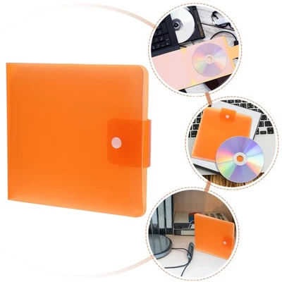 1pc 12 Capacity DVD Storage Bag Plastic CD Wallet Disc Case for CD Collectors - Image 1 of 4